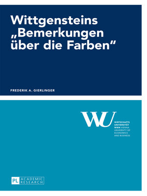 cover image of Wittgensteins «Bemerkungen ueber die Farben»